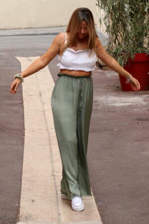 Pantalon fluide vert olive - Poe