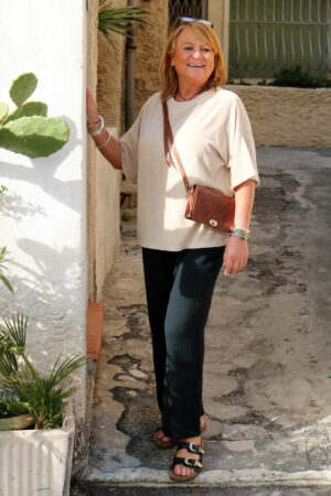 Pantalon en gaze de coton noir - Piripou