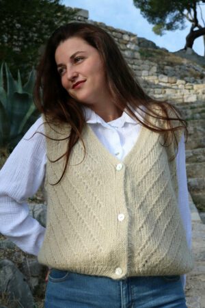 Gilet sans manche beige - Teteio