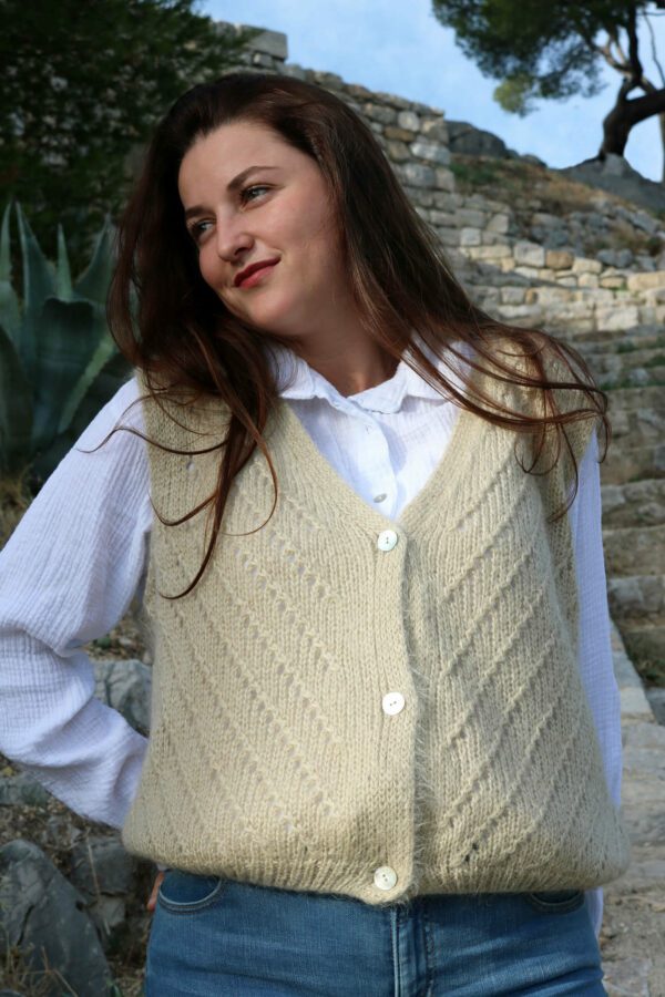Gilet sans manche beige - Teteio