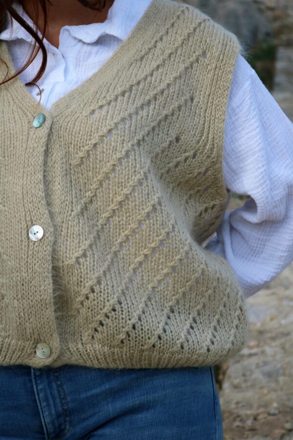 Gilet sans manche beige - Teteio