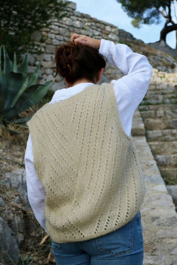 Gilet sans manche beige - Teteio