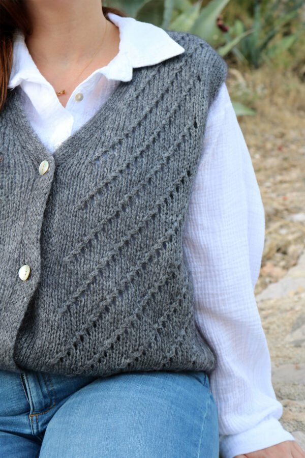 Gilet sans manche gris - Teteio