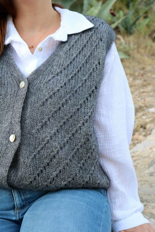 Gilet sans manche gris - Teteio