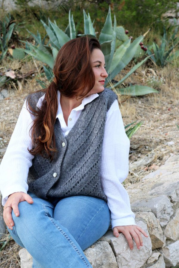 Gilet sans manche gris - Teteio