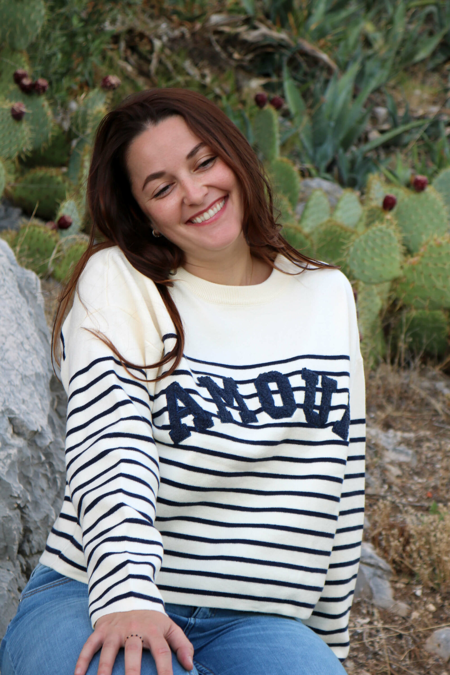Pull marinière amour - Here