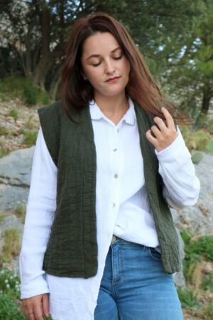 Veste sans manche kaki - Motu