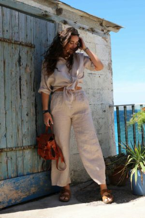 Ensemble en lin beige - Merahi