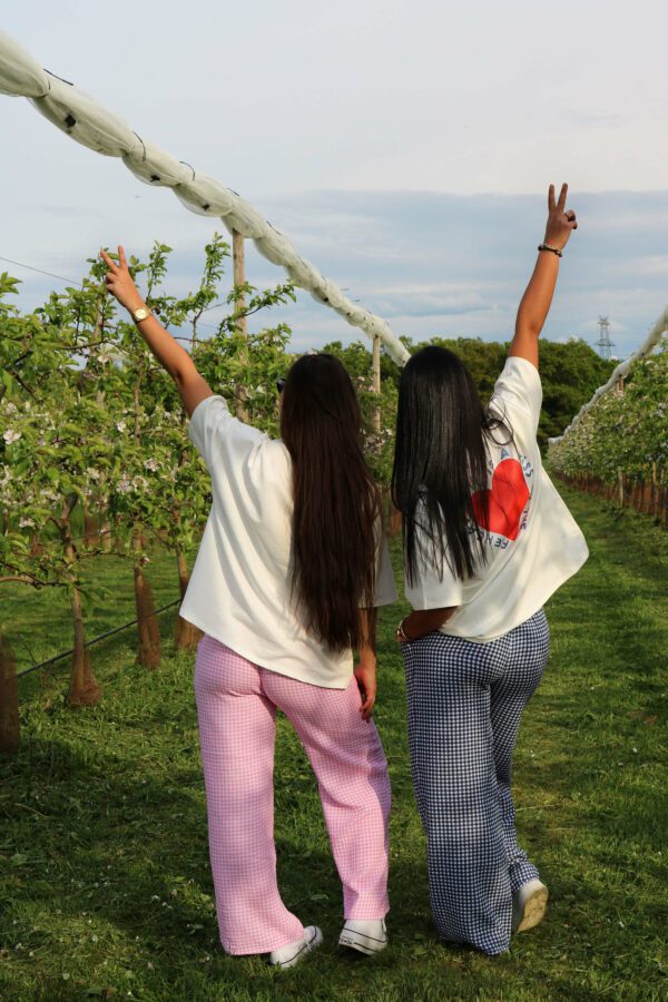 Pantalon à carreaux rose - Turu