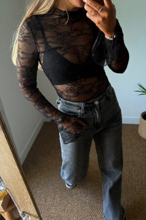 Top en dentelle noir - Tiki