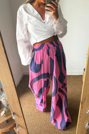 Pantalon ample rose et violet - Horo