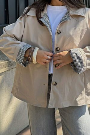 Veste "trench" court beige - Fetia