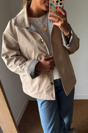 Veste "trench" court beige - Fetia