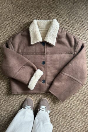 Veste "daim" col moumoute - Ahi