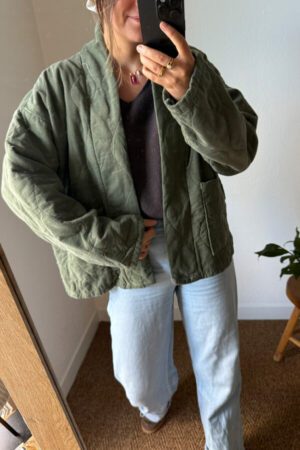 Veste 100% coton kaki - Lani