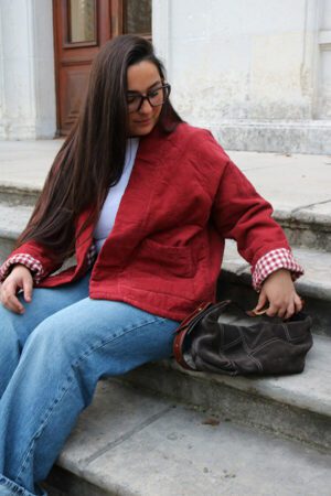 Veste 100% coton terracotta - Lani