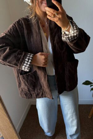 Veste 100% coton marron - Lani